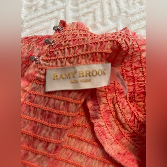 RAMY BROOK Joy Leopard Print Sleeveless Top Droco Pink (MSRP $295) Size M - Picture 3 of 3